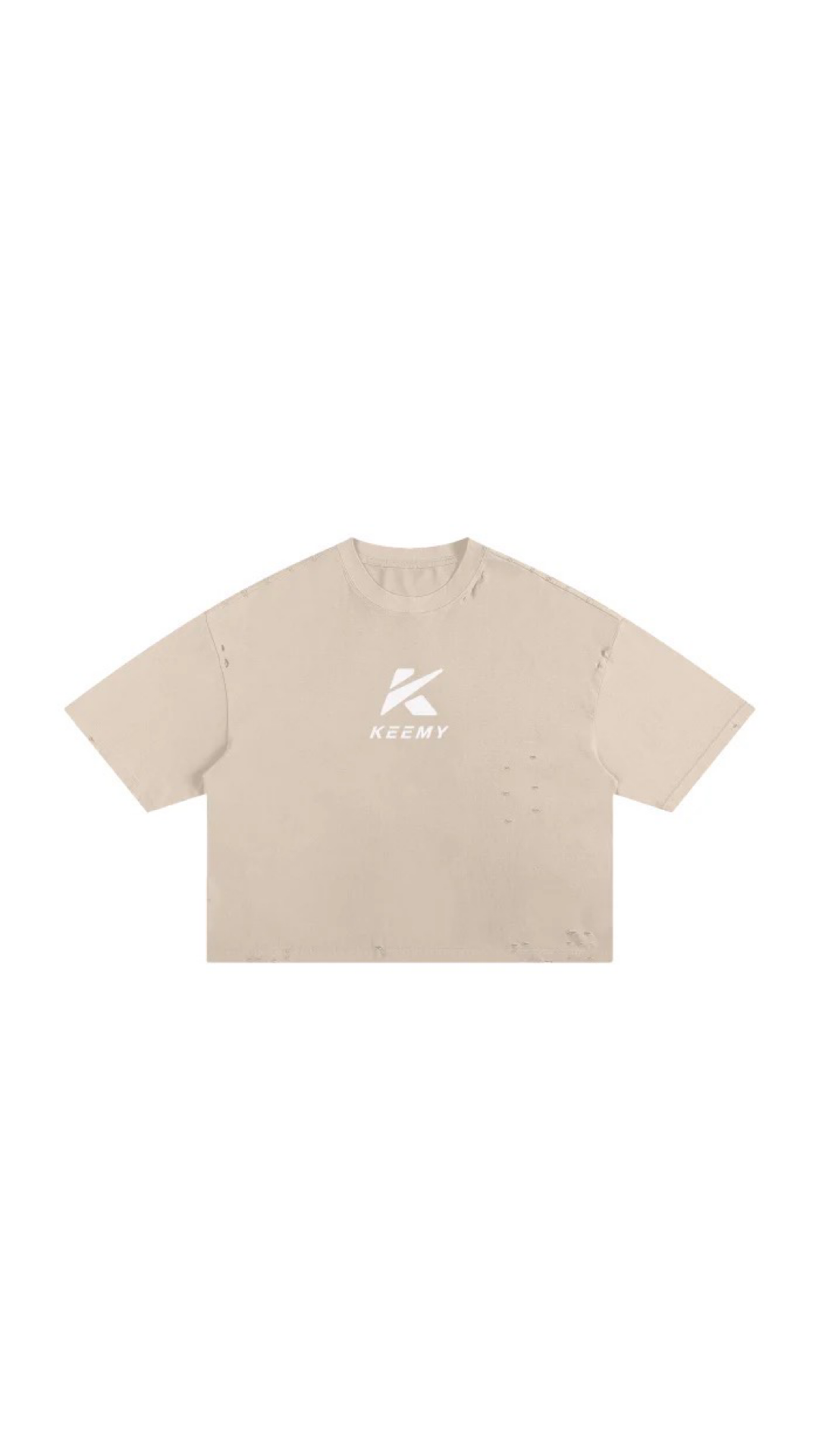 KEEMY Classic Frayed Boxy Tee - 250 GSM