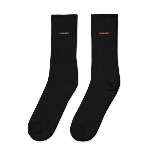 KEEMY Orange Embroidered socks