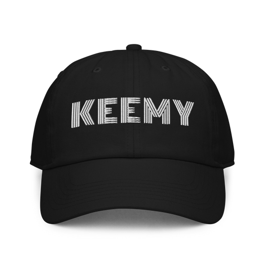 KEEMY White Embroidered Fitted baseball cap